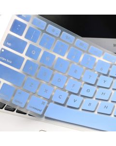 Backlit See Through Silicone Keyboard Cover Skin Compatible for MacBook Air 13 inch A1369 A1466 & 2015 or Older Versions MacBook Pro 13 15 inch with/Without Retina Display (Hollow Series Light Blue)