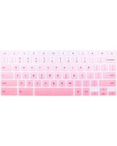UHamn Keyboard Skin Compatible for 13.3" Dell Chromebook 13 3380 & 11.6" Dell Chromebook 3100 3120 3180 (Not Compatible for Dell Chromebook 14 C7486 & Dell 11 inch 3180 Windows Laptop- Pink Ombre