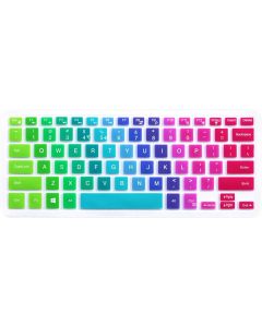 Silicone Keyboard Cover Compatible for 13.3 Dell Inspiron 13 5000 7000 Series 5368 5378 7368 7378, 15.6 inch Dell Inspiron 15 5000 7000 Series i5568 7573 7569 (No Numeric Keypad) - Rainbow