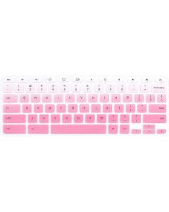 UHamn Silicone Keyboard Skin Cover Compatible 2018 2019 11.6" Lenovo Chromebook Flex 11, 11.6 inch Lenovo N20 N21 N22 N23 100e 300e 500e C330 Chromebook, 14" Lenovo N42 N42-20 Chromebook (Pink Ombre)