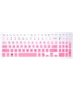 Silicone Keyboard Cover Skin Compatible for 15.6 inch Dell Inspiron 15 3000 & 5000 Series, 17.3 inch Dell Inspiron 17 5000 Series, Inspiron 15 i3541 i5566, Inspiron 17 i5749 Series Laptop (Pink Ombre)